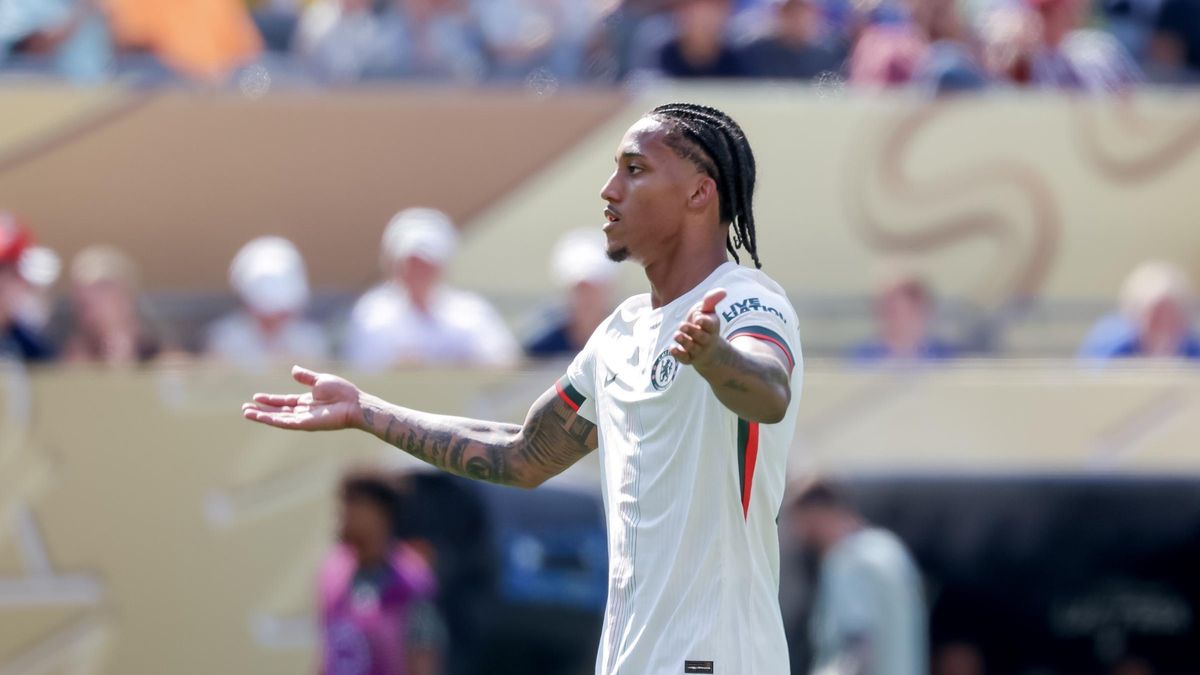 Joao Pedro, celebrando un gol con el Chelsea.