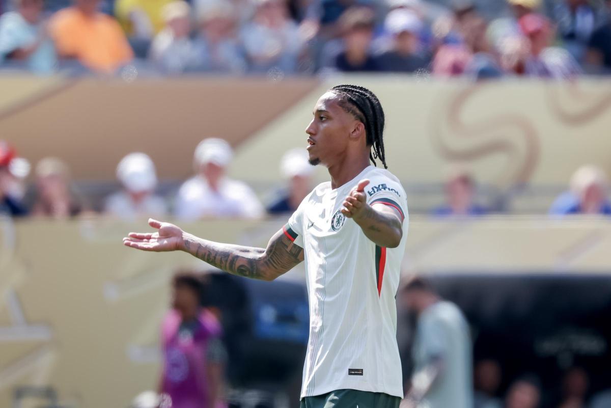 Joao Pedro, celebrando un gol con el Chelsea