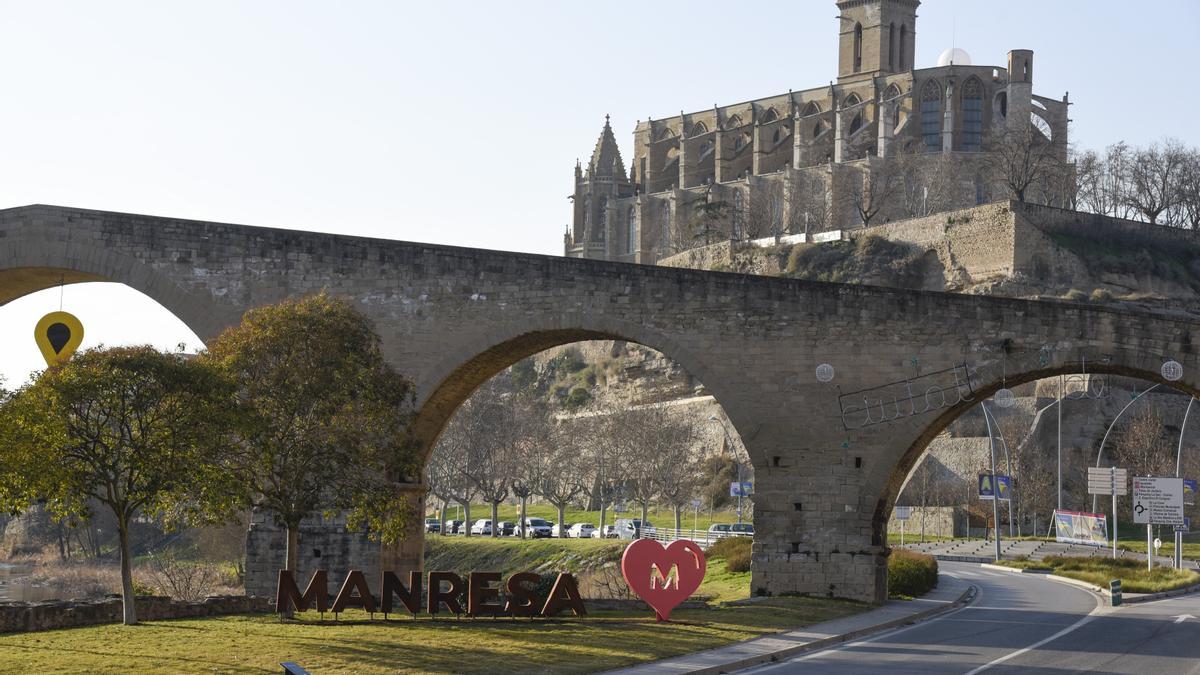 Vista del pont vell de Manresa