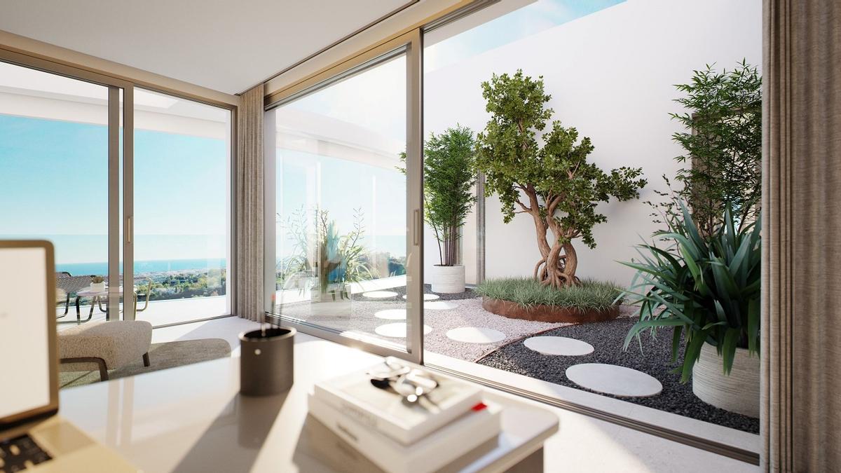 Así son los apartamentos con terraza de The View Marbella en Benahavís.