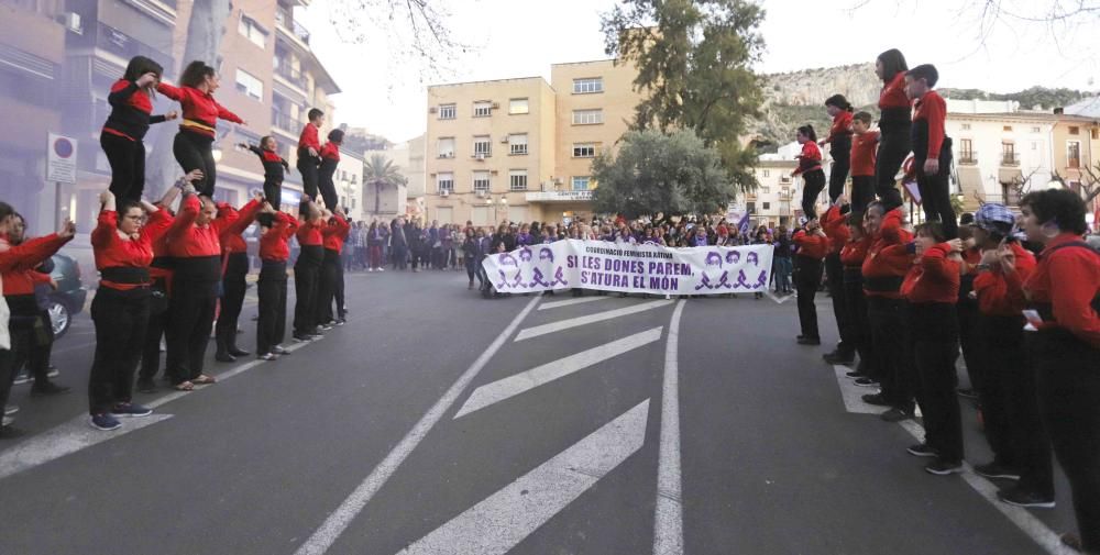 Manifestación feminista en Xàtiva