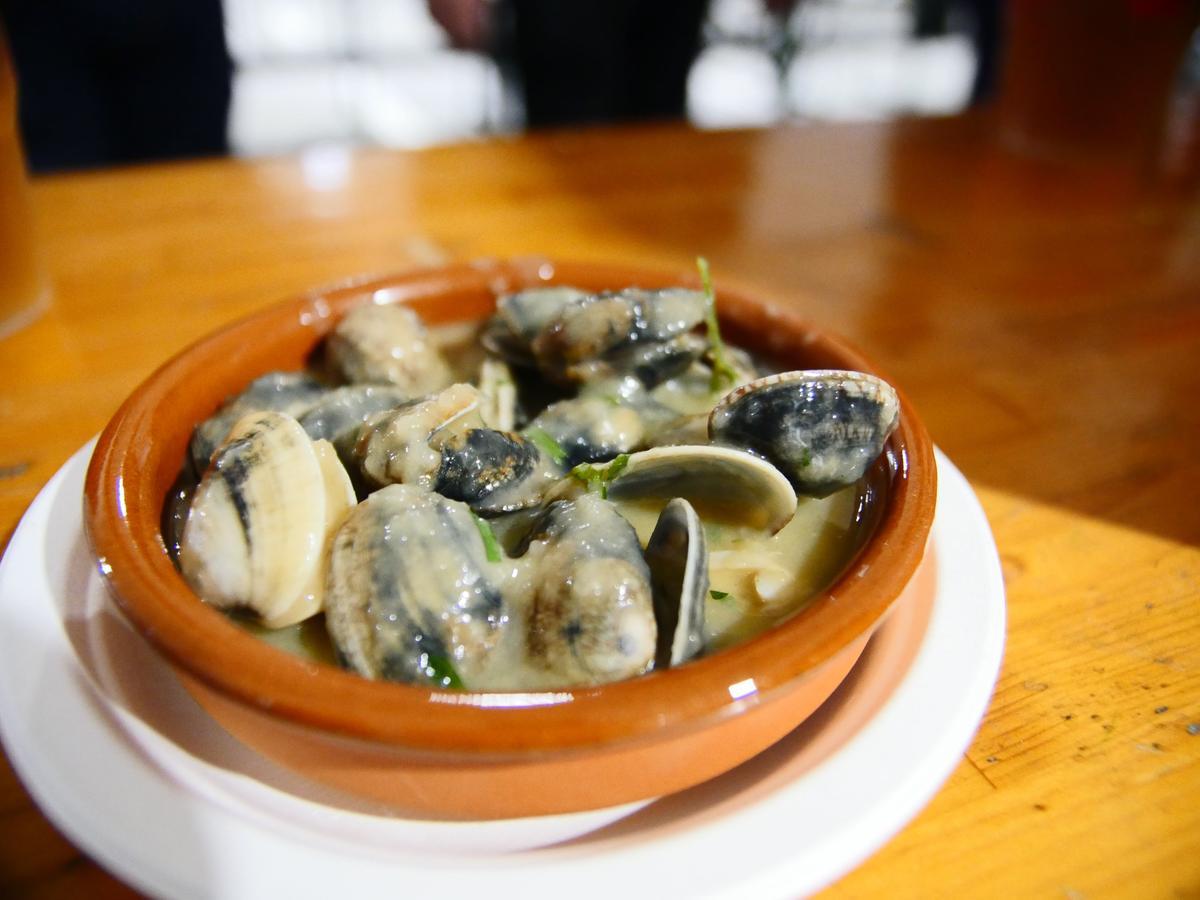 Las almejas a la marinera.