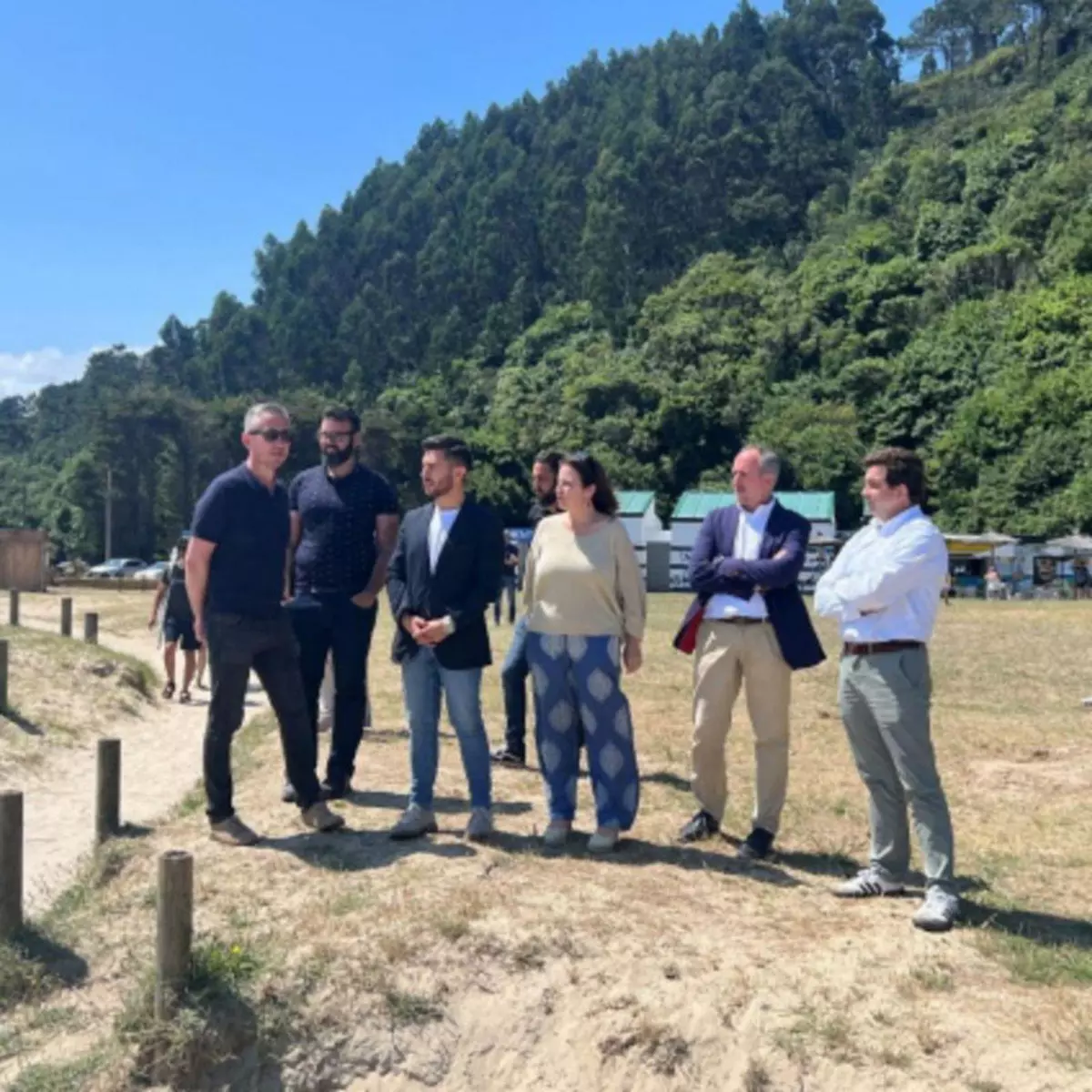 Adriana Lastra visita la obra del Espartal