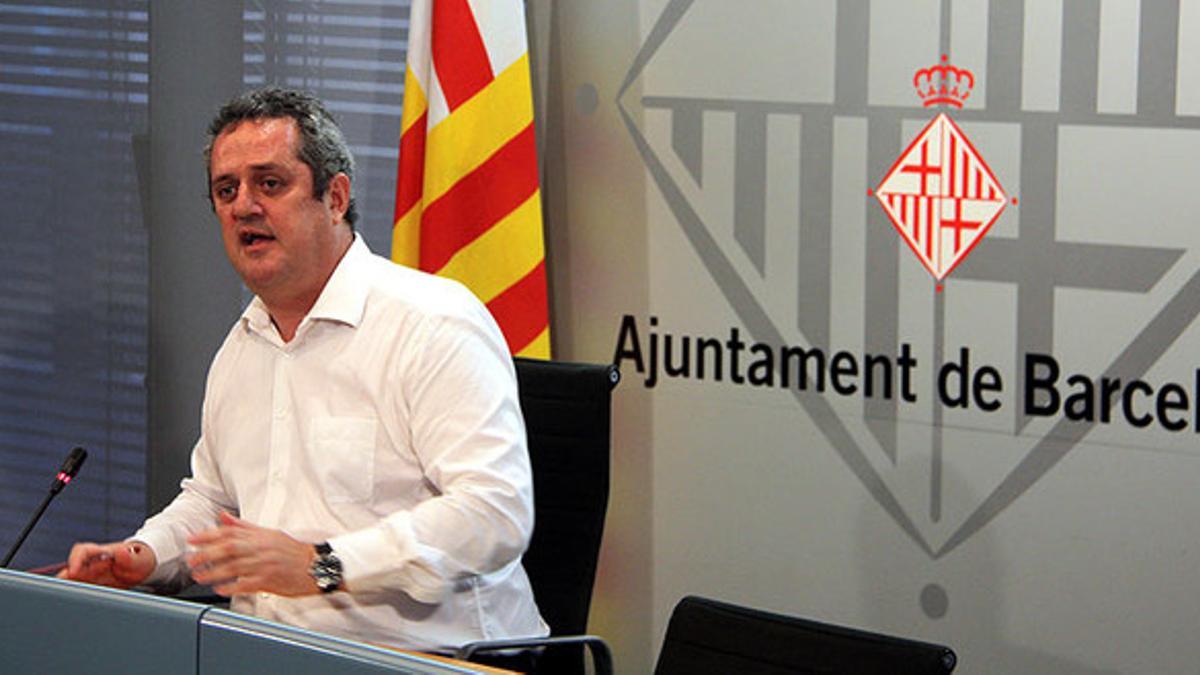 Joaquim Forn, durante la rueda de prensa que ha ofrecido este domingo.