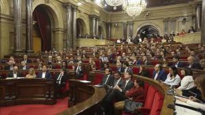 El pleno del Parlament.