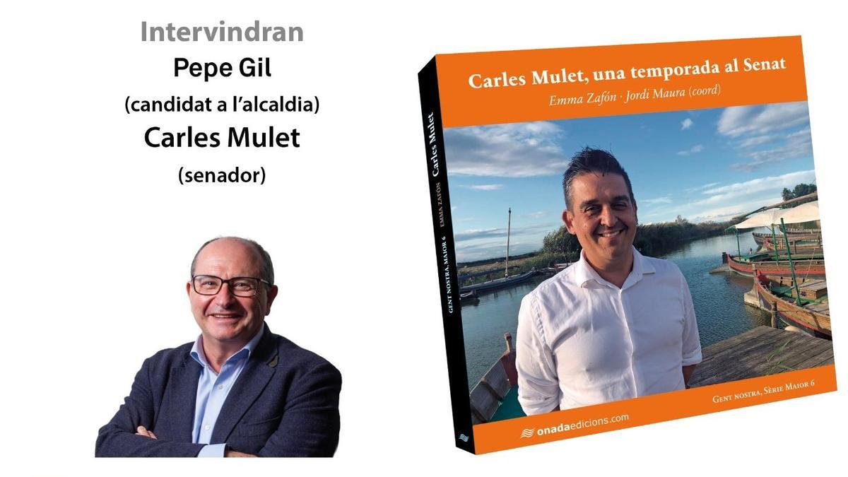 Cartel presentación de libro de Mulet.