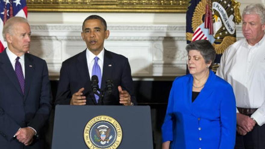 Obama ha comparecido con los miembros de su gabinete.