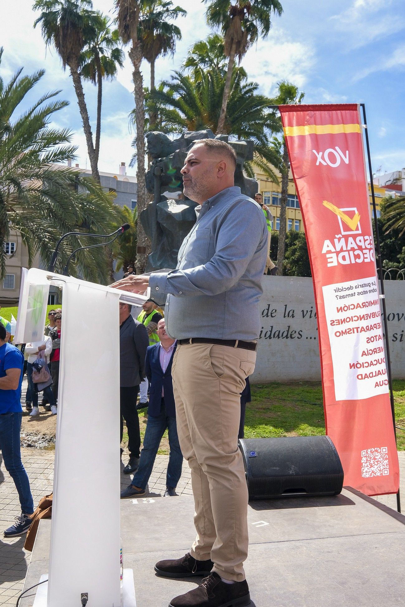 Mitin del presidente de VOX, Santiago Abascal, en Las Palmas de Gran Canaria