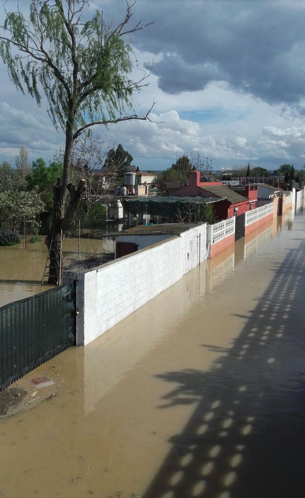 Una vivienda de Torre Urzáiz completamente anegada durante una crecida extraordinaria.