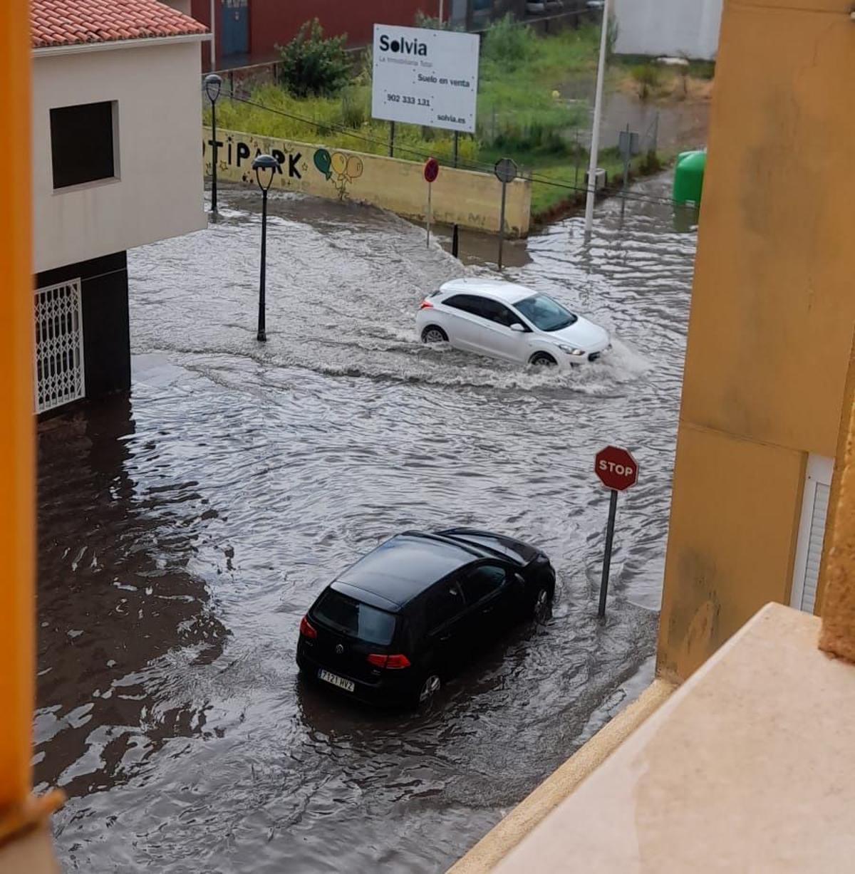 Calles inundadas en Moncofa.