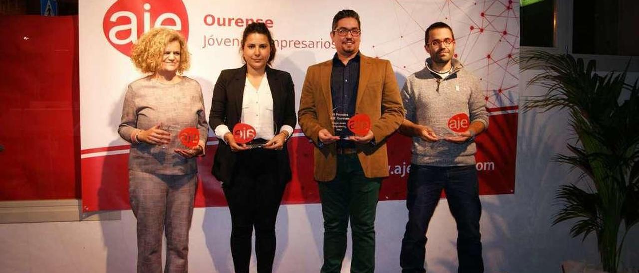 María José del Brío, Olga Penedo, Juan Manuel y el secretario de Amigos da Terra. // Iñaki Osorio