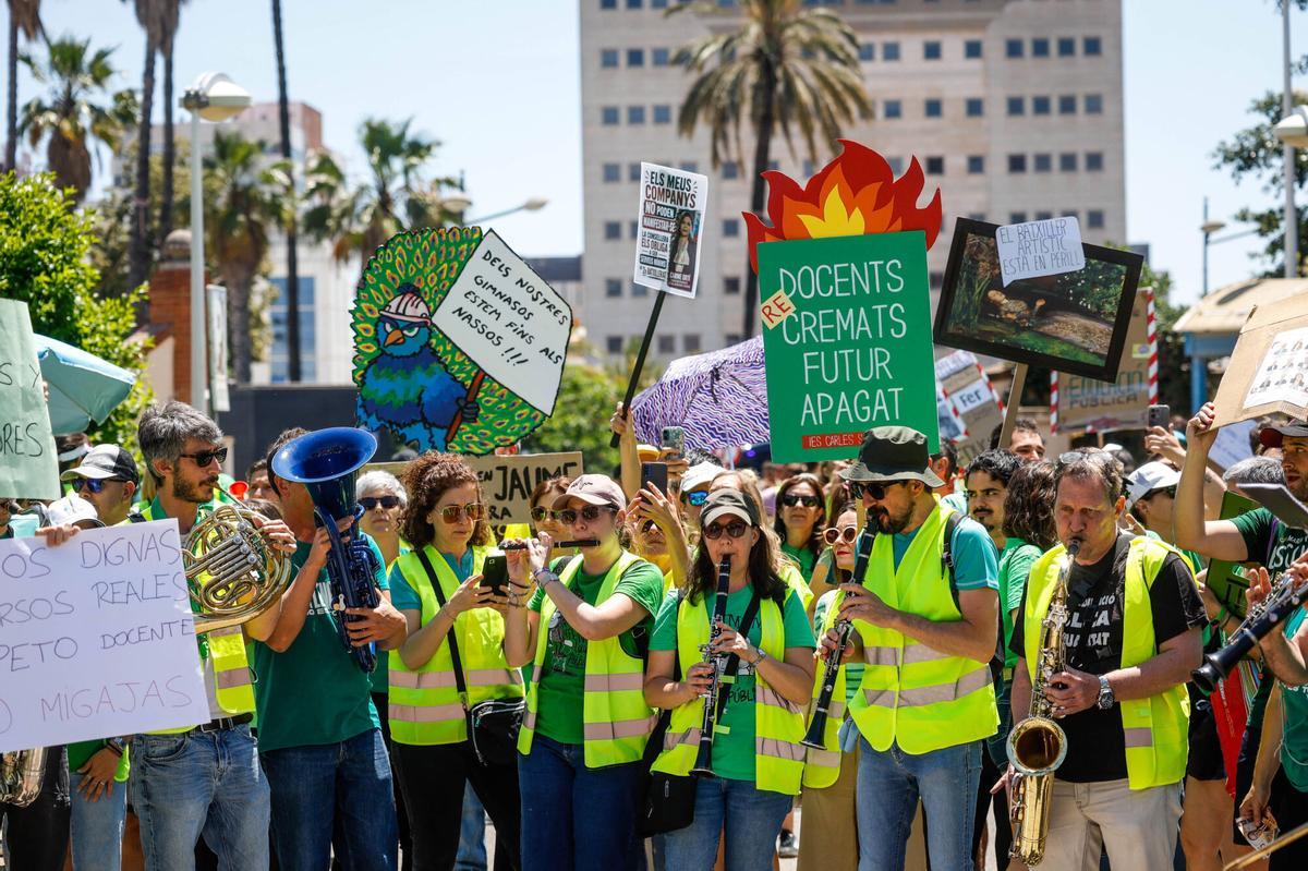 Huelga educativa en València.