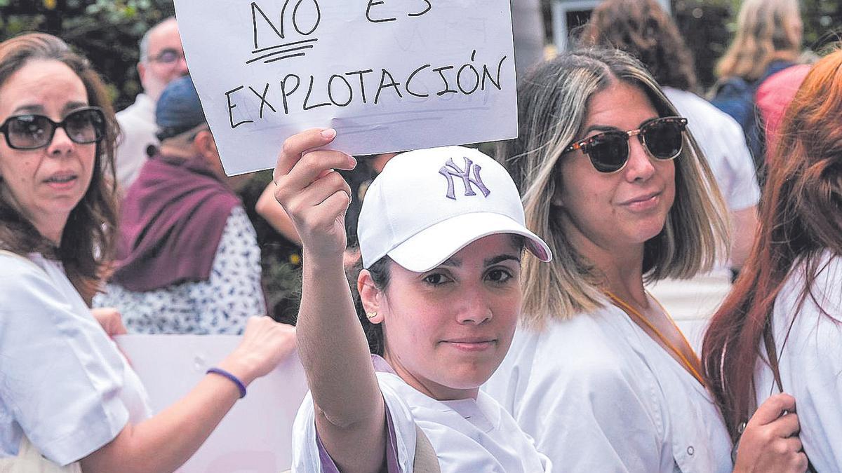 Imagen de la manifestación del pasado Primero de Mayo en la capital grancanaria.