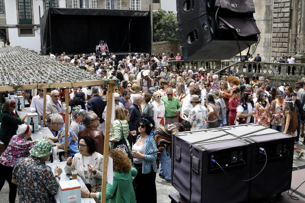 San Martiño Pinario revive el Santiago de 1976 con '50 anos aló': "Esta festa creceu moito"