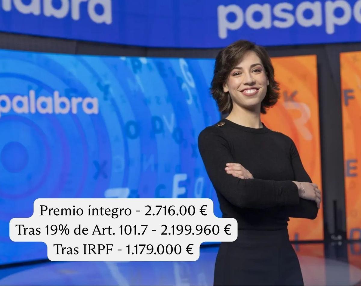 El premio neto de Rosa se quedaría en 1.179.000 euros tras todas las deducciones.