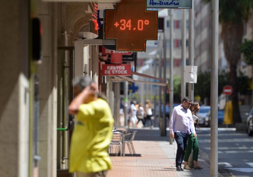 El calor da un respiro en Pontevedra