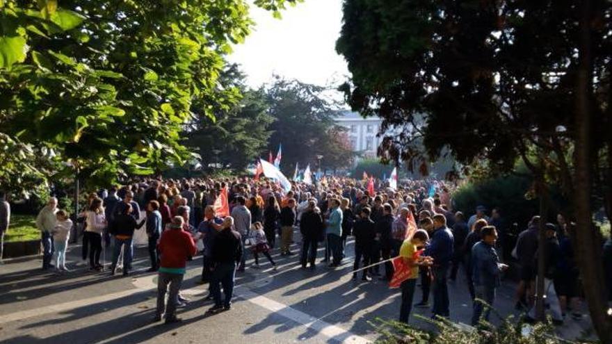 Arranca la manifestación en A Coruña contra el cierre de Alcoa.