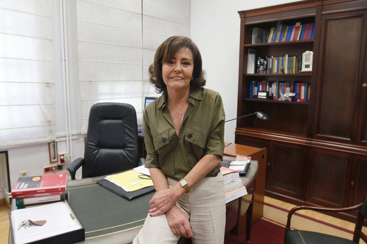 La nueva presidenta de la Audiencia Provincial, en su despacho de magistrada, hace unas semanas.