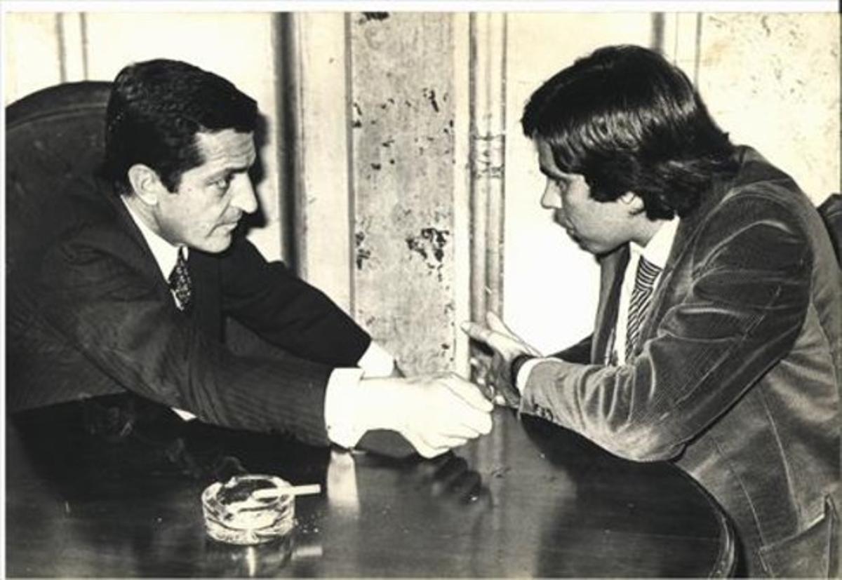 Adolfo Suárez i Felipe González.