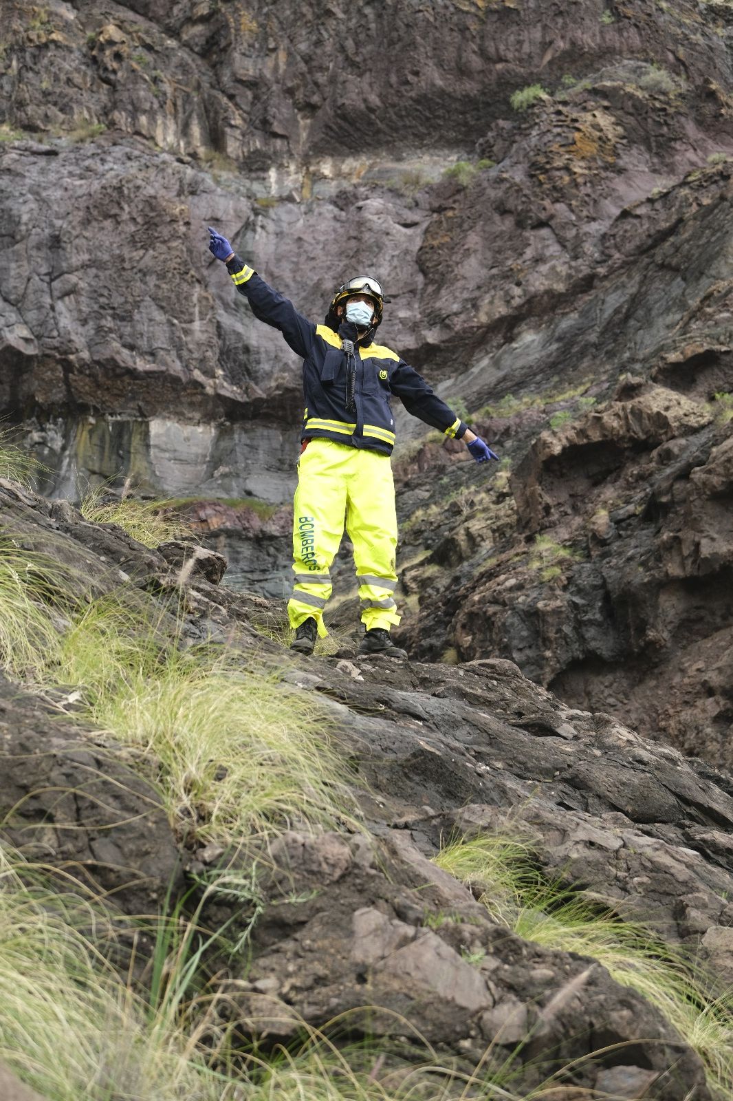 Rescate de un senderista en Charco Azul