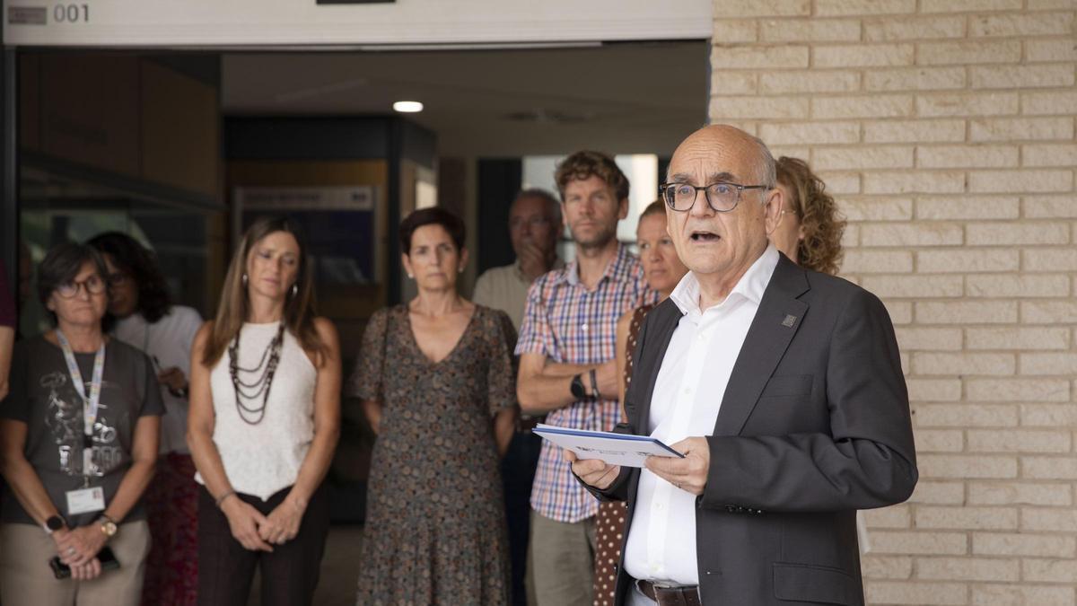 El rector de la UJI, Jesús Lancis, en el 750 aniversario de la muerte de Jaime I.