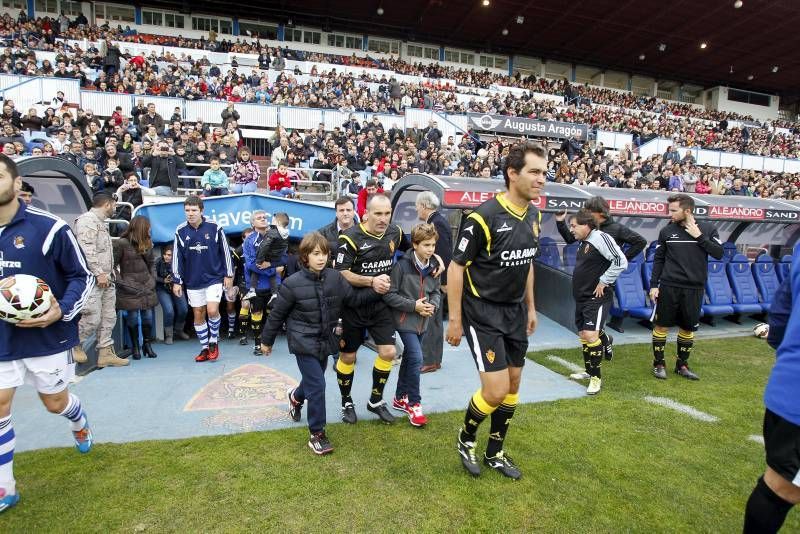 Fotogalería del partido de Aspanoa entre los veteranos del Real Zaragoza y la Real Sociedad