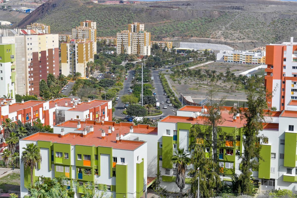 Panorámica del Valle de Jinámar, una de las zonas afectadas por la avería.