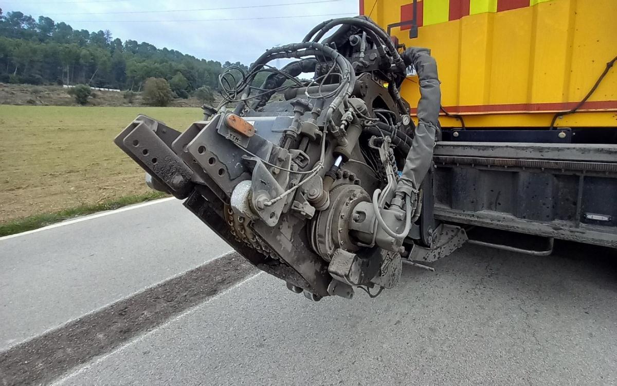 Obras para instalar bandas sonoras en carreteras de la provincia de Barcelona