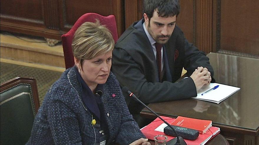 Anna Simó declarant davant el Tribunal Suprem.