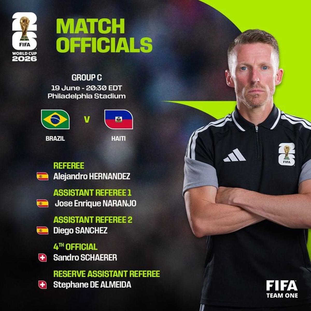 Hernández Hernández debutará en el Mundial en el Brasil - Haití