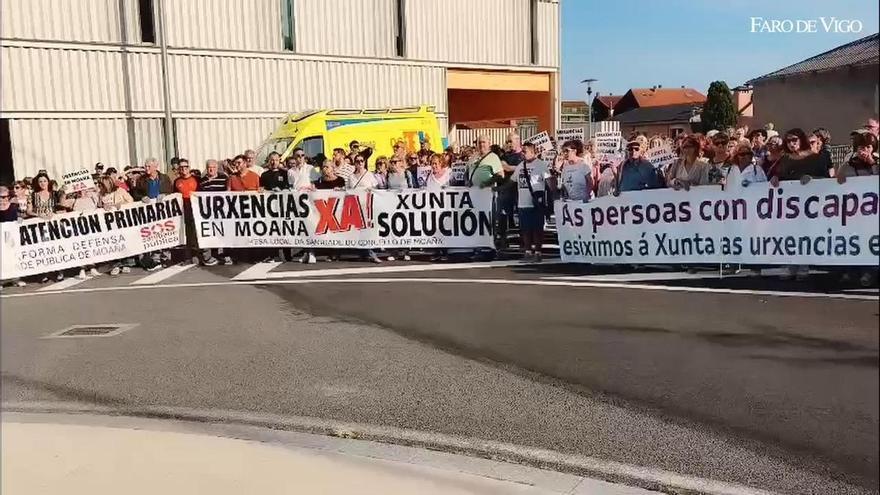 Manifestación silenciosa en Moaña