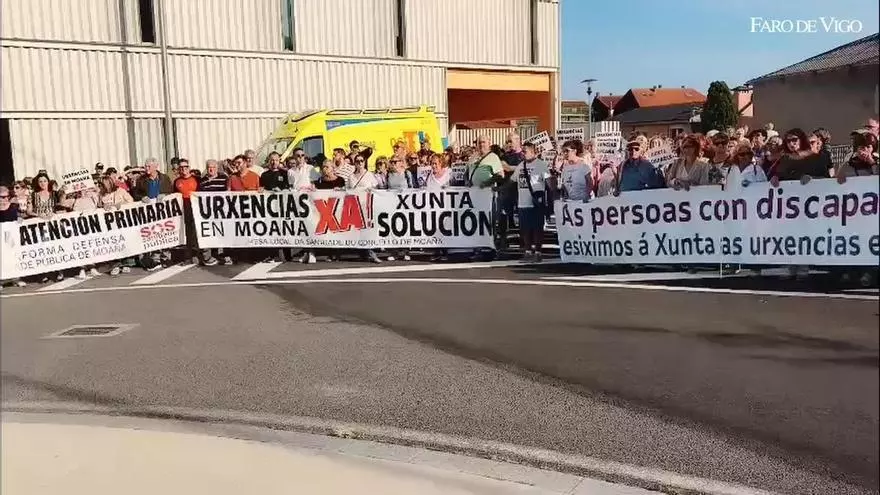 Manifestación silenciosa en Moaña