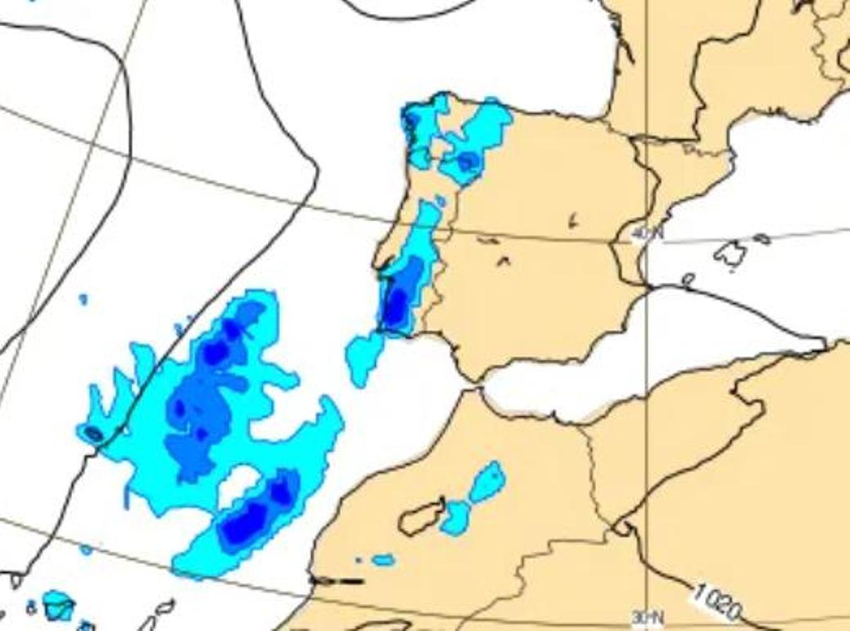 Llegada de un frente atlántico a la península