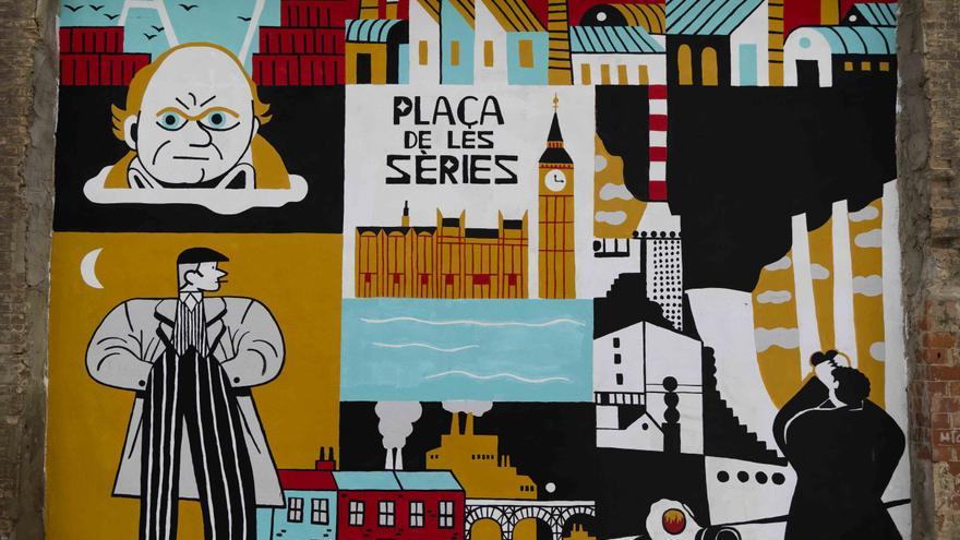 Así son los murales de la &quot;plaza de las series&quot; de València