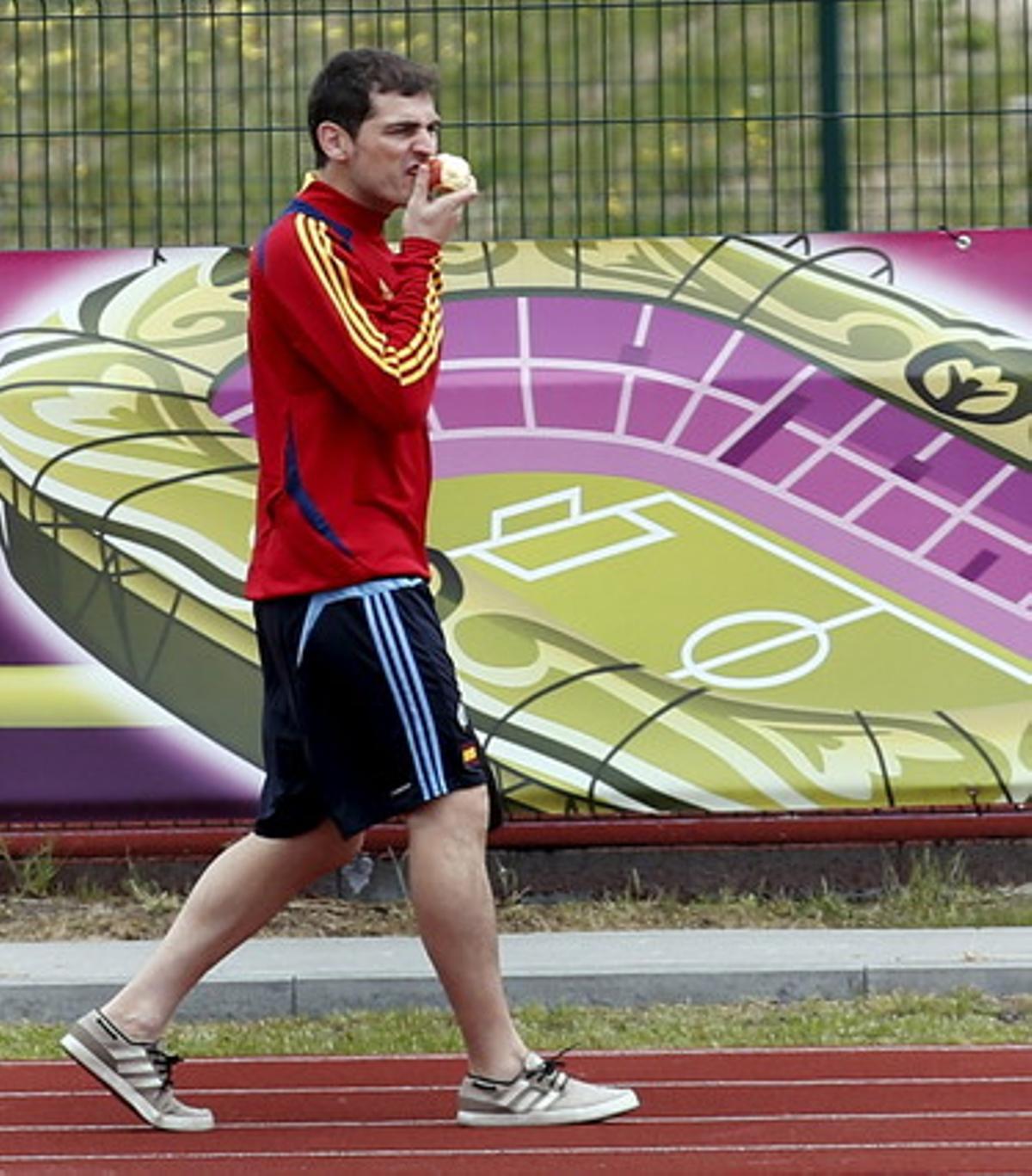 Primer entrenamiento de España en Polonia