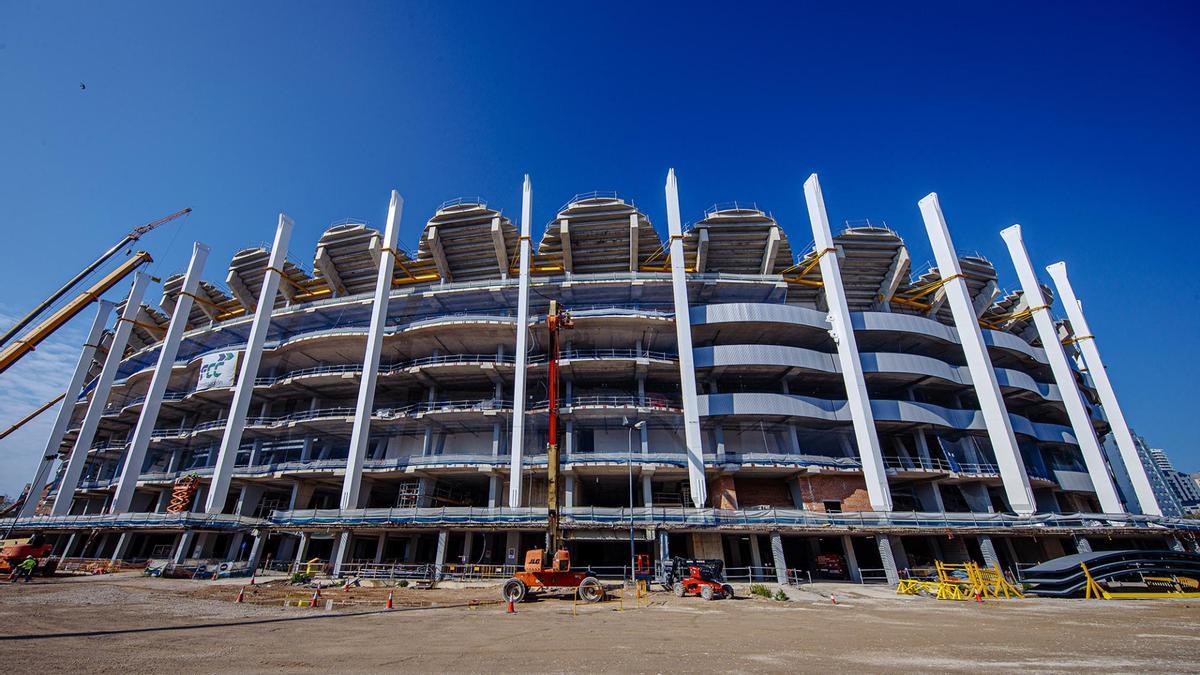 Imagen de las obras del Nou Mestalla.