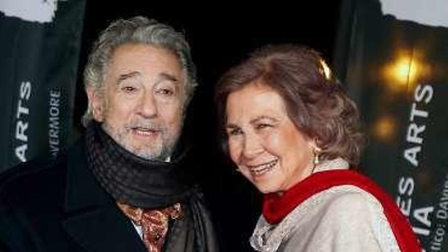 La Reina con Plácido Domingo.