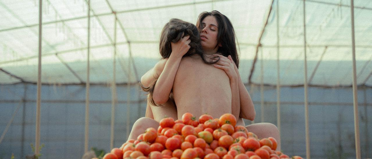 Fotograma del rodaje del cortometraje ‘Tomate canario’, de Arima León.