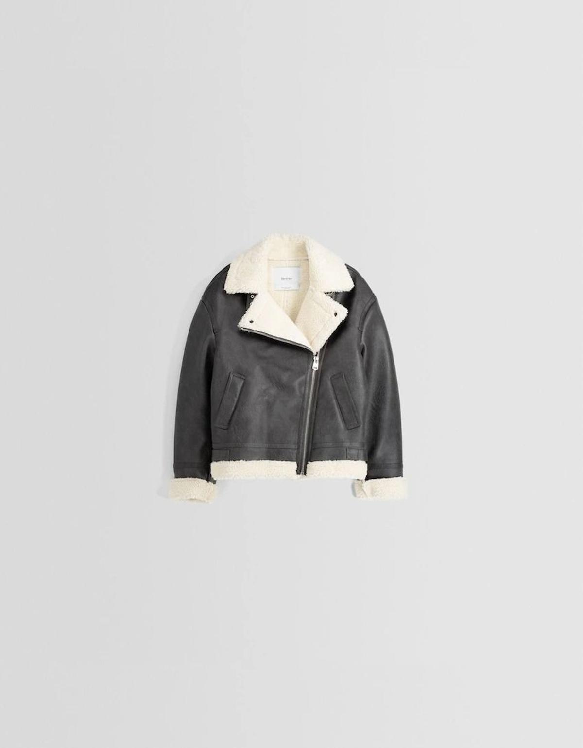 Cazadora biker doble faz oversize