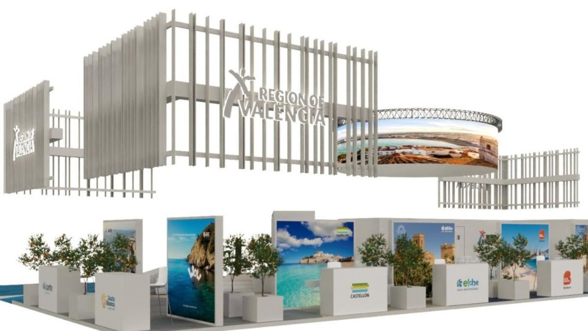 La recreación del estand de la Comunitat en la WTM.