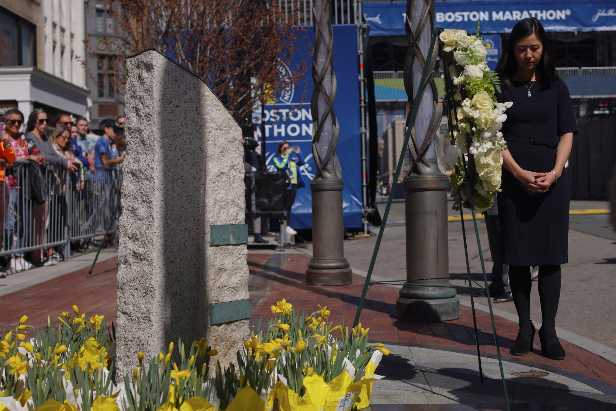 Homenaje a las víctimas del Maratón de Boston