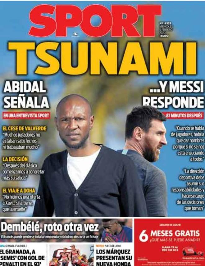 Las portadas del día en la prensa deportiva