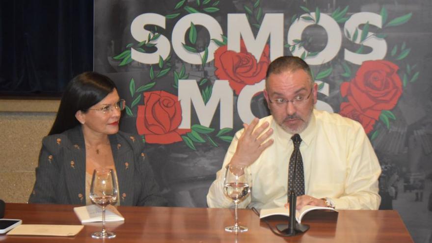 Nidia Arévalo e Eloy Perales na presentación de Hotel.   | // D.P.