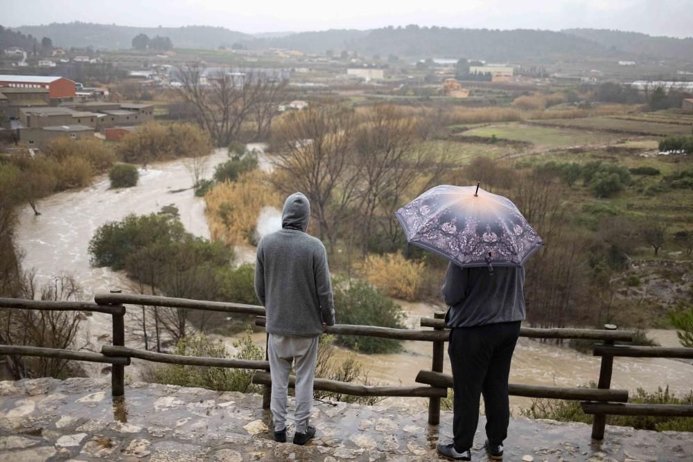 Segundo día del  Temporal Gloria en la Vall d'Albaida, la Costera y la Canal de Navarrés