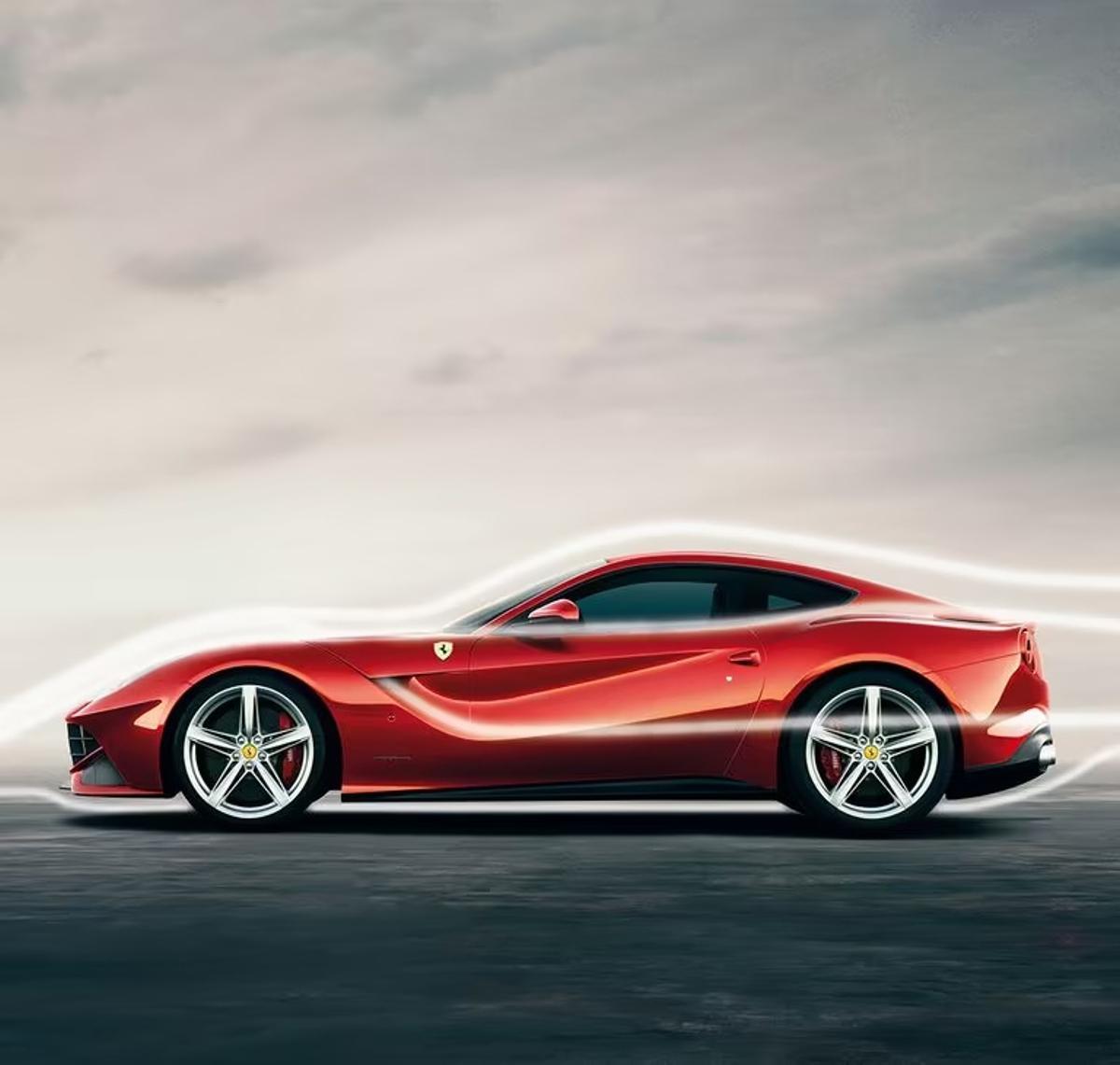 Parte lateral del Ferrari F12