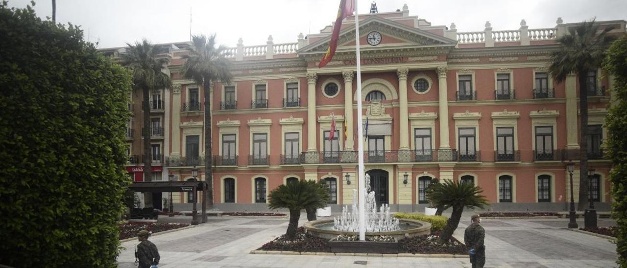 Fachada del ayuntamiento de Murcia.
