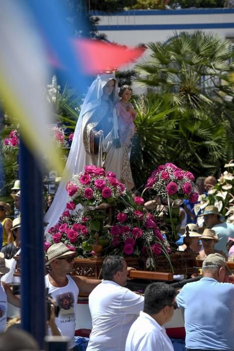 21-07-19 GRAN CANARIA. PUERTO DE ARGUINEGUIN-PUERTO DE MOGAN. MOGAN. Procesión marítima de la Virgen delCarmen desde el Puerto de en Arguineguín hasta el Puerto de Mogán.Fotos: Juan Castro  | 21/07/2019 | Fotógrafo: Juan Carlos Castro