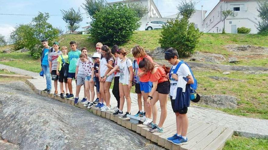 Un grupo escolar procedente de A Estrada. // S.A.