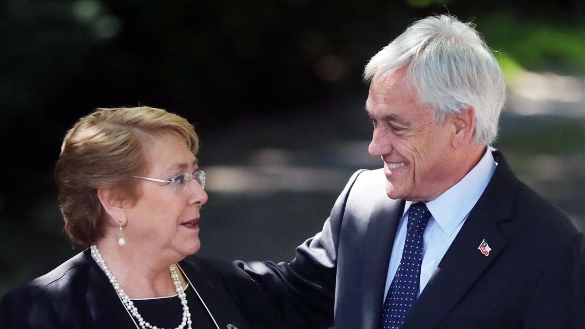 Michelle Bachelet y Sebastián Piñera