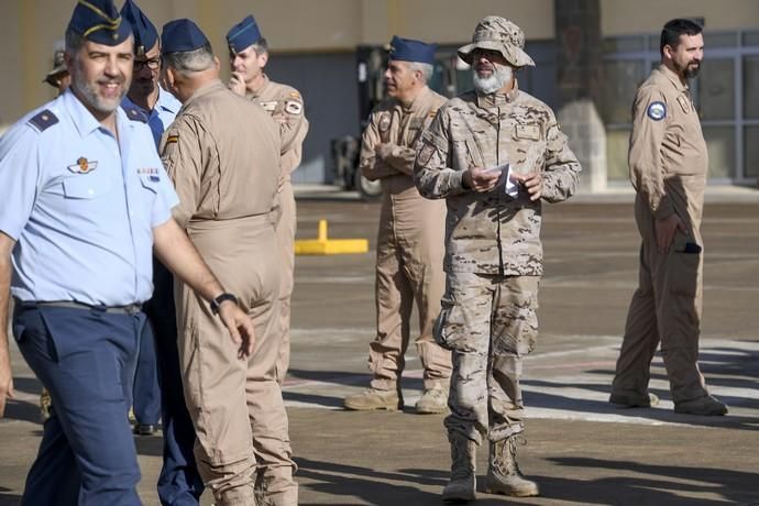 CANARIAS Y ECONOMIA 18-01-2019 BASE AEREA DE GANDO. TELDE-INGENIO. Ejército del Aire. Bienvenida del escuadrón del 10ª contingente del destacamento rappa en Sigonella.  FOTOS: JUAN CASTRO